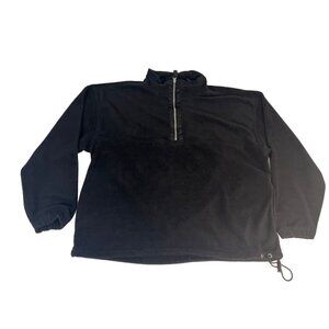 XX Stat Half Zip Sweatshirt Men's L Black High Neck Pullover Long Sleeve Running